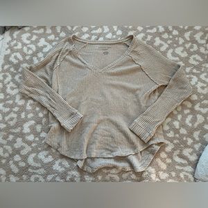 AMERICAN EAGLE WAFFLE KNIT TOP